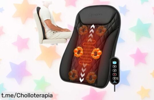 Masajeador de espalda Shiatsu COMFIER ultradelgado: ¡ofertón calentito para liberar tu tensión en casa! Relax y confort al mejor precio, no te lo pierdas.