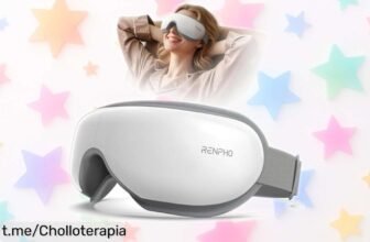 Masajeador de ojos con calor RENPHO: precios locos para darle un descanso a tu mirada y disfrutar de música. ¡Aprovecha este chollo antes que se agote!