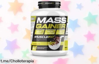 Mass Gainer MuscleFit 3kg de proteínas y calorías para tus batidos, ¡rebajado a un precio loco que no puedes dejar escapar! Fortalece tu entrenamiento hoy mismo.