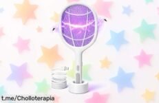 Matamoscas eléctrico XXL de 45 cm: adiós a mosquitos, moscas y avispas con este chollo increíble, ¡aprovéchalo antes que se agote!
