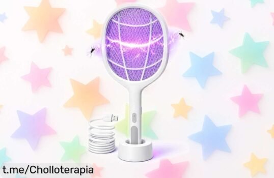 Matamoscas eléctrico XXL de 45 cm: adiós a mosquitos, moscas y avispas con este chollo increíble, ¡aprovéchalo antes que se agote!