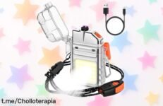 Mechero eléctrico recargable Vicloon con doble arco y linterna: ¡captura estos momentos únicos a un precio de ganga hoy mismo!