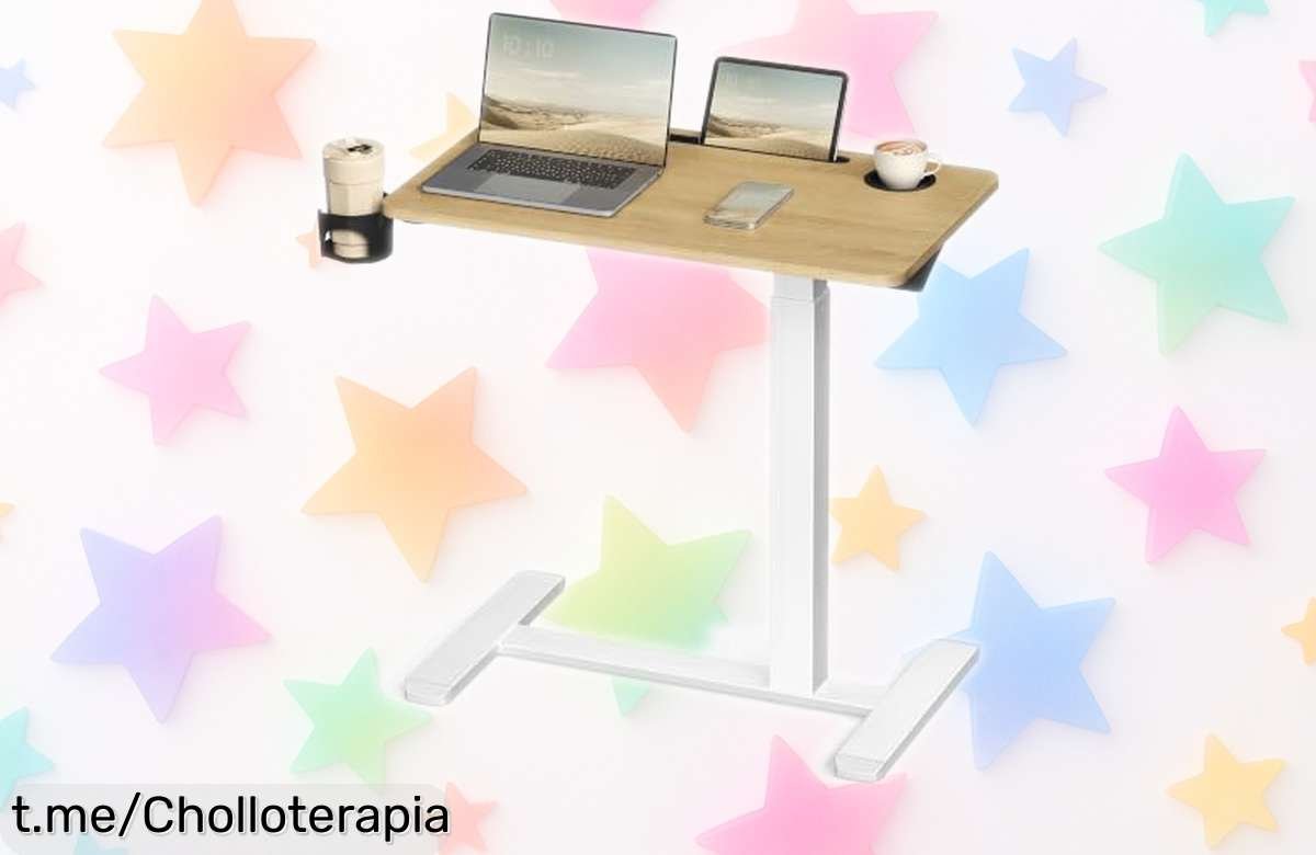 Mesa auxiliar con ruedas VASAGLE para disfrutar de tus comidas y trabajo cómodo en el sofá, rebajada a precio de ganga que no podrás dejar pasar.
