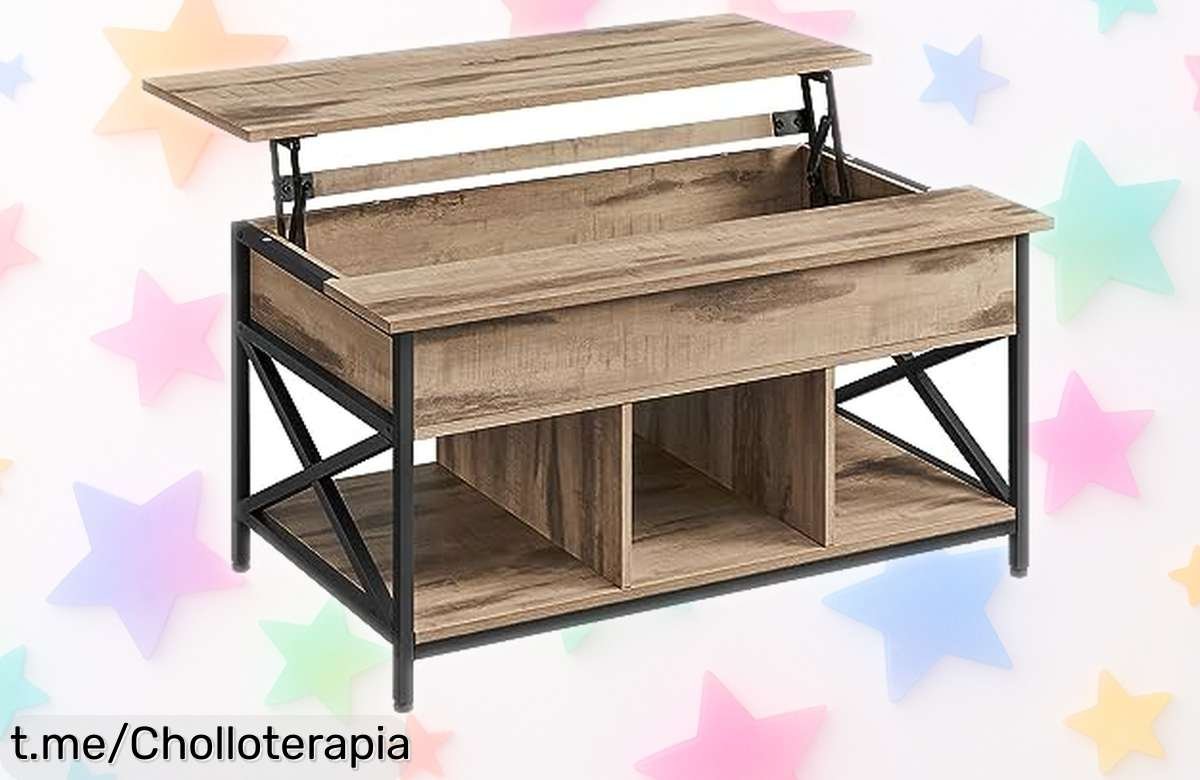 Mesa de centro elevable VASAGLE: chollazo con compartimento oculto y diseño único, ¡aprovecha esta rebaja y dale un giro a tus momentos en el sofá!