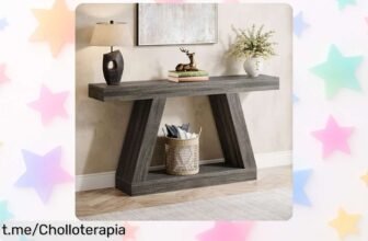 Mesa de consola rústica Tribesigns con almacenamiento, servicio vintage para tu hogar a un precio de ganga que no podrás dejar escapar. ¡Hazla tuya antes de que se agote!