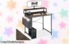 Mesa de escritorio industrial tectake con soporte para monitor y estante lateral, ¡rebaja increíble! Organiza tu espacio de trabajo o gaming. No te quedes sin el tuyo, es un chollo que emociona.