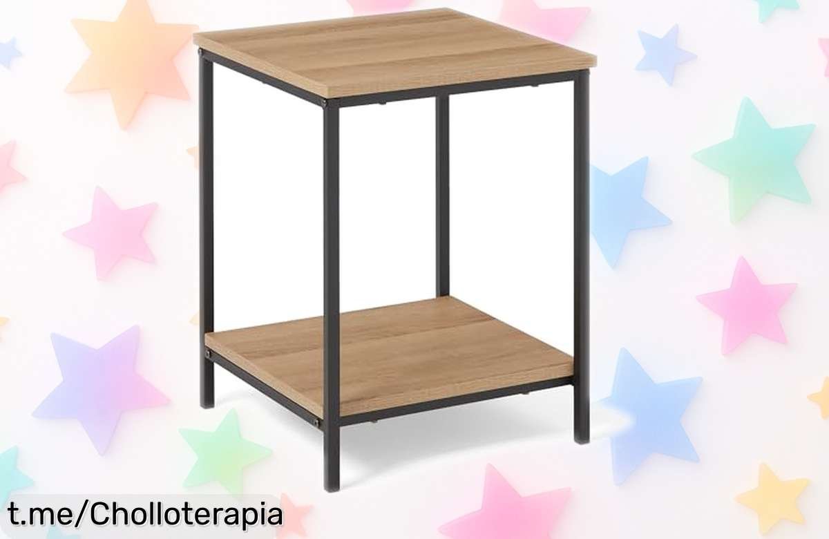 Mesita auxiliar cuadrada Amazon Basics, práctica y moderna para tu hogar; ¡aprovecha este precio de ganga antes de que se agote!