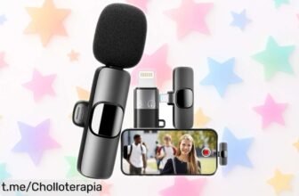Micrófono inalámbrico MUSHUI: grabaciones claras sin líos, ¡ahora a un precio de locura! Aprovecha este ofertón para destacar en tus vídeos y brillar en redes.