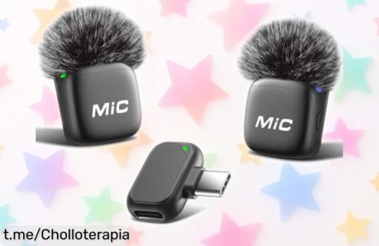 Micrófono inalámbrico de solapa 2 en 1 Unnlink: sonido claro para tus vídeos y entrevistas, ¡aplica el cupón y aprovecha este chollo increíble que no querrás dejar pasar!