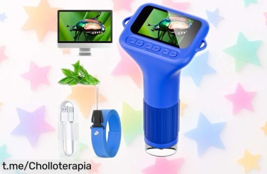 Microscopio digital SKYBASIC para niños, exploración a lo grande con 1000x de zoom y precio rebajado que no podrás dejar escapar. ¡Llévatelo hoy y despierta la curiosidad!