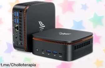 Mini PC NiPoGi AK1PLUS con doble pantalla 4K y 16 GB de RAM; ¡rebajado a un precio loco! No dejes pasar esta oportunidad, tu trabajo y estudios bien resueltos en un espacio pequeño.