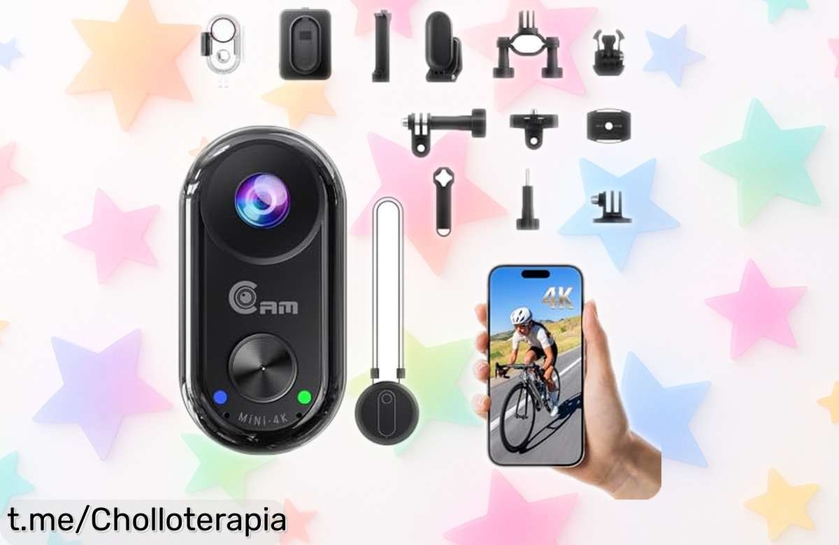 Mini cámara deportiva Camlance 4K con WiFi y estabilización, ahora a un precio de locura para que captures todos tus momentos inolvidables al instante. ¡Aprovecha esta oferta!