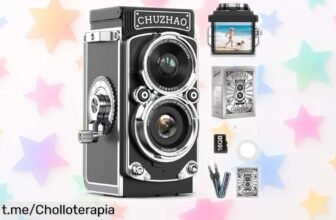 Mini cámara retro CHUZHAO: ¡captura momentos únicos en Full HD, con filtros nostálgicos y tarjeta de 16 GB incluida! Ideal para pequeños fotógrafos. No te quedes sin la tuya, el mejor precio ya está aquí.