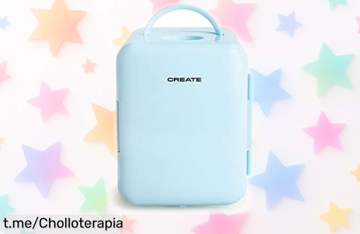 Mini frigorífico Create Fridge Mini Box, el aliado ideal para tus bebidas y cremas: diseño retro, calor o frío en un solo aparato ¡aprovecha este super chollo ahora!