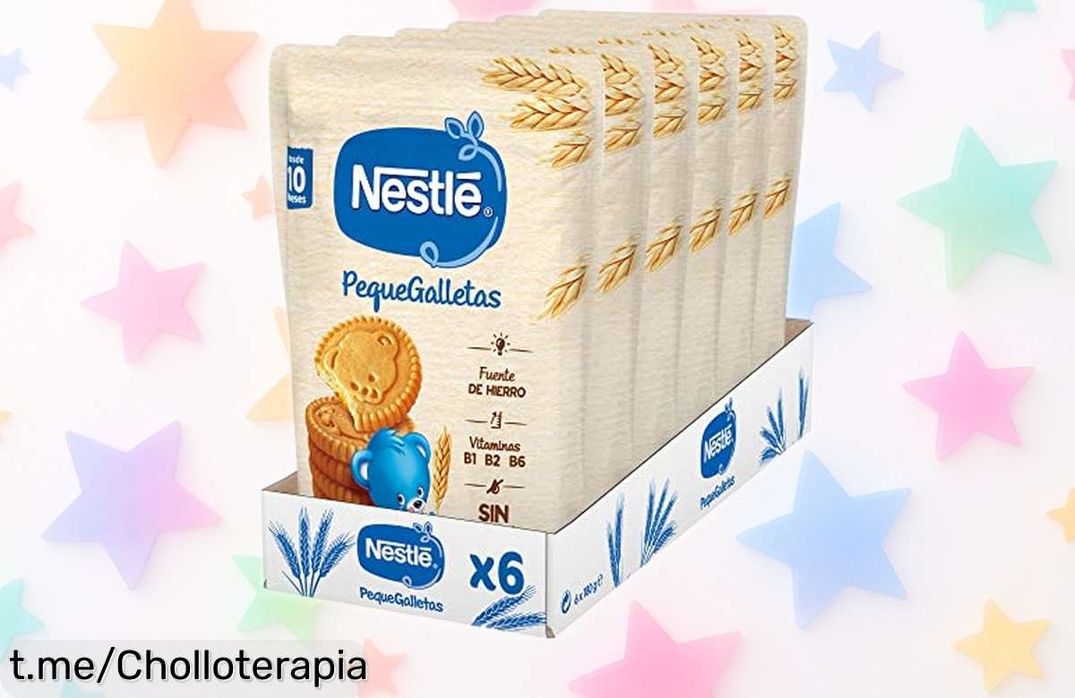 Mini galletitas Nestlé PequeGalletas para bebés de 10 meses, ¡super chollo en pack de 6! Impulsa su crecimiento y haz que comer solo sea divertido. Disponibles ya, no te quedes sin ellas.