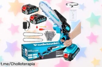 Mini motosierra portátil de 6 pulgadas: ¡potente, ligera y con un descuentazo irresistible! Da el paso hacia la poda sin esfuerzo y haz tus proyectos realidad. ¡Aprovecha ya esta oferta única!