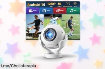 Mini proyector Magcubic diseño futbolero con imagen Full HD, ¡rebajado para disfrutar del cine en casa como nunca antes! Aprovecha esta oferta y vive la emoción al máximo.