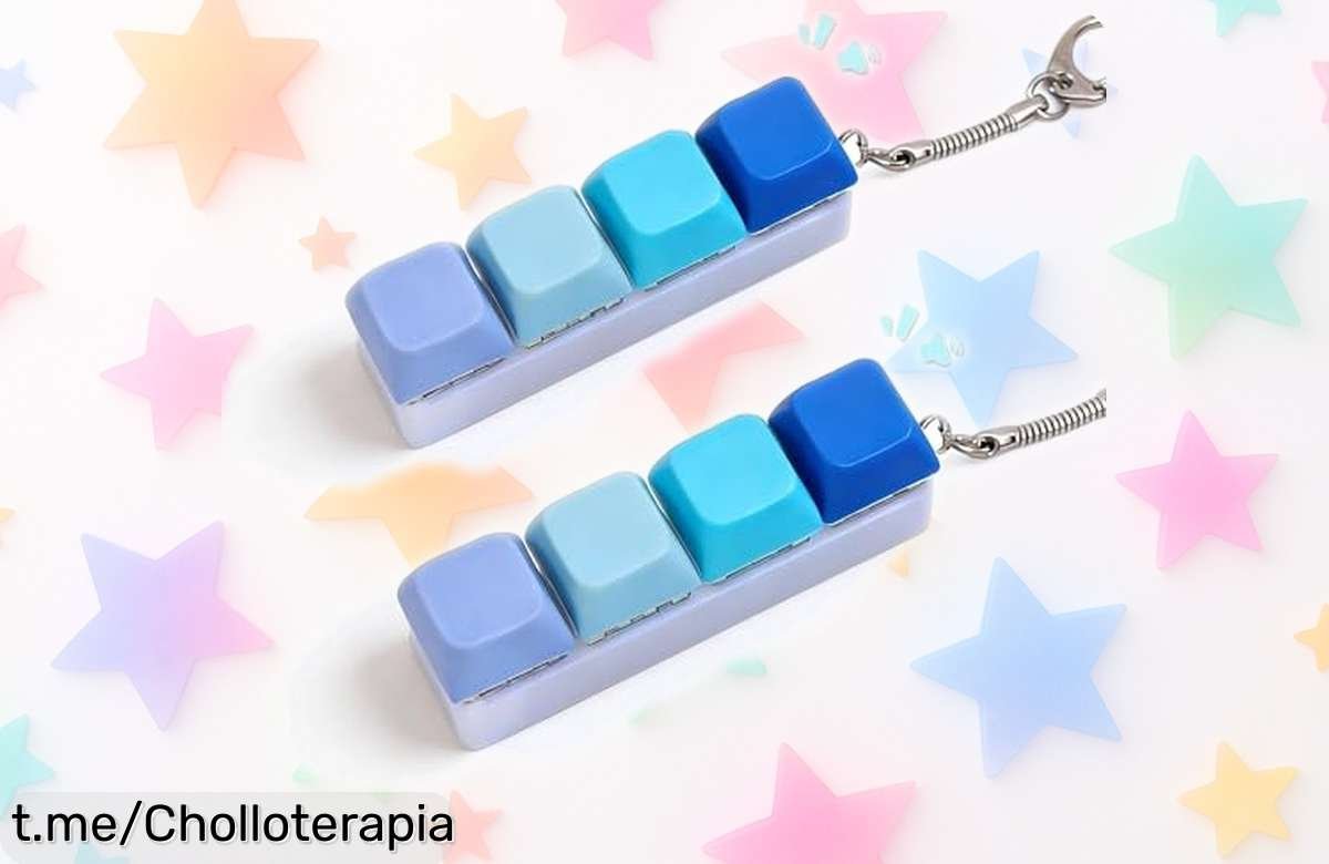 Mini teclado antiestrés de 4 teclas AYZDJ en pack de 2, lo llevas a todas partes y podrás liberar el estrés. ¡No te quedes sin el tuyo y siente la diferencia!