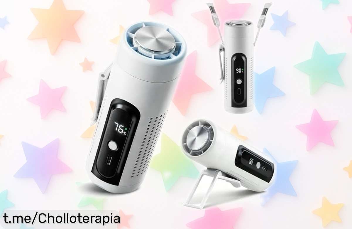 Mini ventilador portátil 3 en 1 LUCYLANKER a un precio de escándalo: ¡disfruta del fresquito donde quieras y olvídate del calor, es tu oportunidad inmediata!