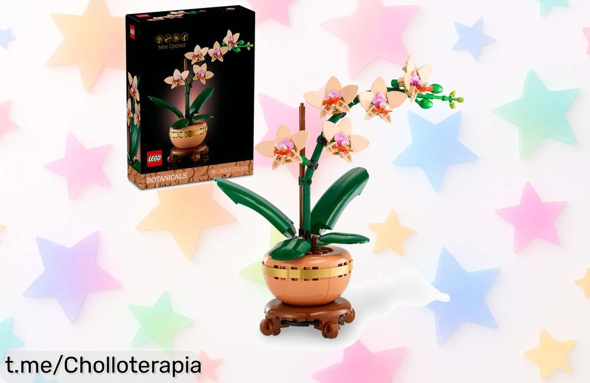 Miniorquídea artificial LEGO Botanical 10343: una belleza siempre fresca a precio de ganga, ¡decora tu salón y regala sonrisas!