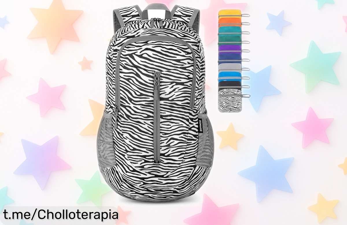 Mochila plegable ZOMAKE de senderismo ultraligera y resistente al agua, ¡ofertón! Perfecta para aventuras inesperadas. Aprovecha antes que se agote este chollo irrepetible.