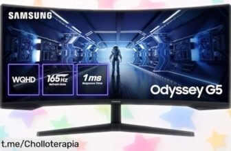 Monitor gaming curvo de 34 Samsung Odyssey G55T a precio loco: dispara tu experiencia gamer con imágenes fluidas y calidad insuperable. ¡No te lo pierdas, completa tu setup ahora!