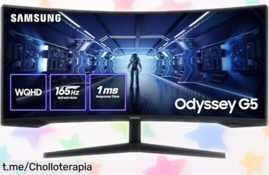 Monitor gaming curvo de 34 Samsung Odyssey G55T a precio loco: dispara tu experiencia gamer con imágenes fluidas y calidad insuperable. ¡No te lo pierdas, completa tu setup ahora!