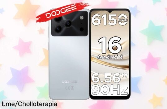 Móvil Android DOOGEE Note 56 con batería increíble y hasta 24 GB de RAM: aprovecha este chollazo solo por tiempo limitado para tenerlo todo en tu bolsillo.