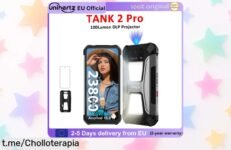 Móvil todoterreno Unihertz by 8849 TANK 2 Pro con proyector y batería gigante a un precio loco: ¡monta tu cine donde quieras antes de que se acabe!
