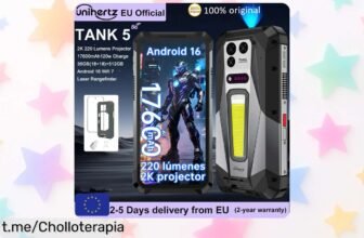 Móvil todoterreno con proyector 2K y batería gigante Unihertz 8849 TANK, ¡aplica el cupón y llévalo a casa ya! Aprovecha este precio que no se repetirá.
