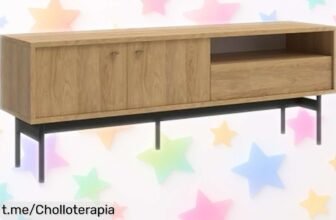 Mueble de TV Selsey Olar de 154 cm con estante y cajón: ¡rebajado a un precio loco para que organices tu salón y disfrutes del estilo!