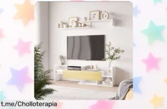 Mueble de salón para TV HOMCOM: espacio extra y diseño irresistible, ¡con un precio deslumbrante que no puedes dejar pasar!
