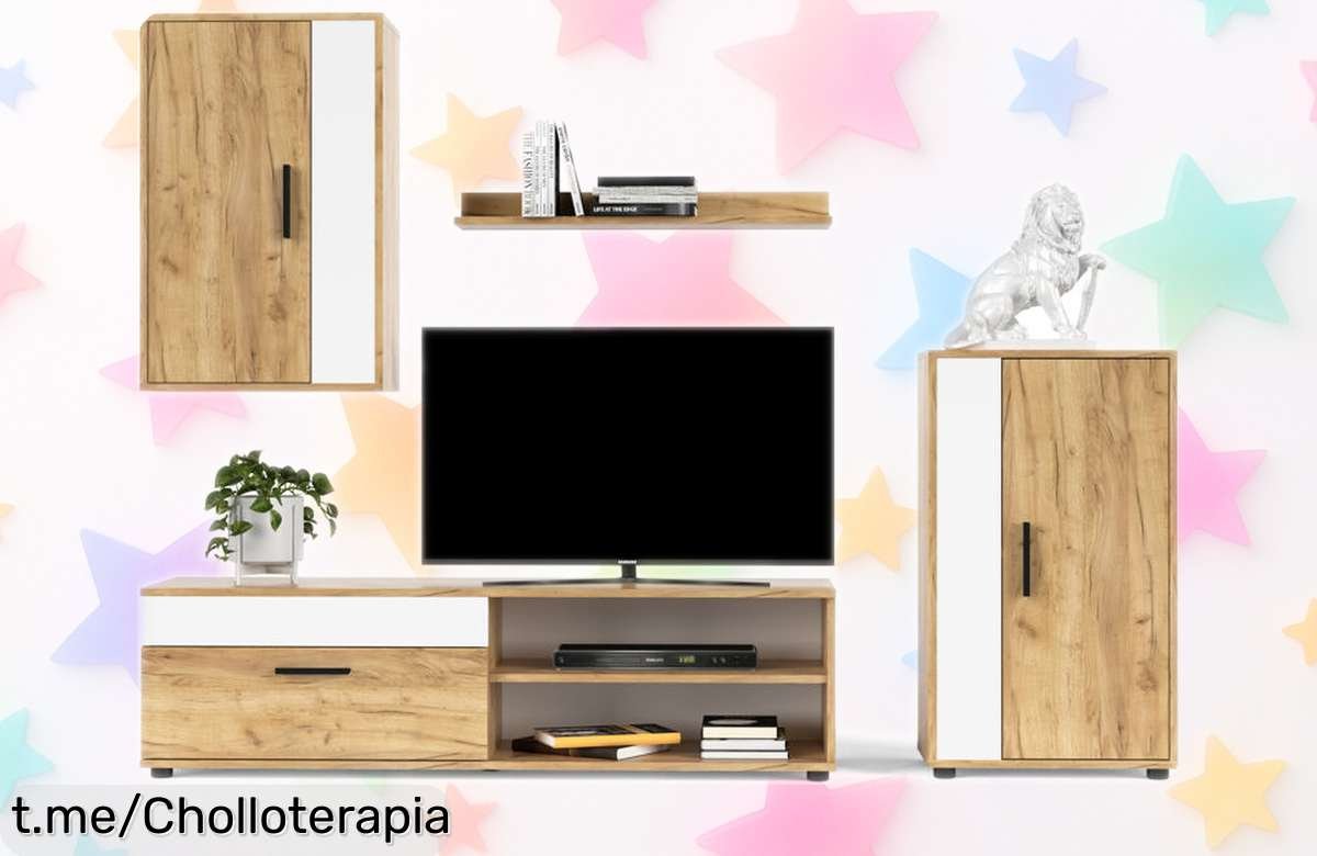 Mueble para TV Compacto BERNO, dale un aire nuevo a tu salón y ordena todo con este super chollo que no te puedes perder, porque la organización también puede ser bonita.