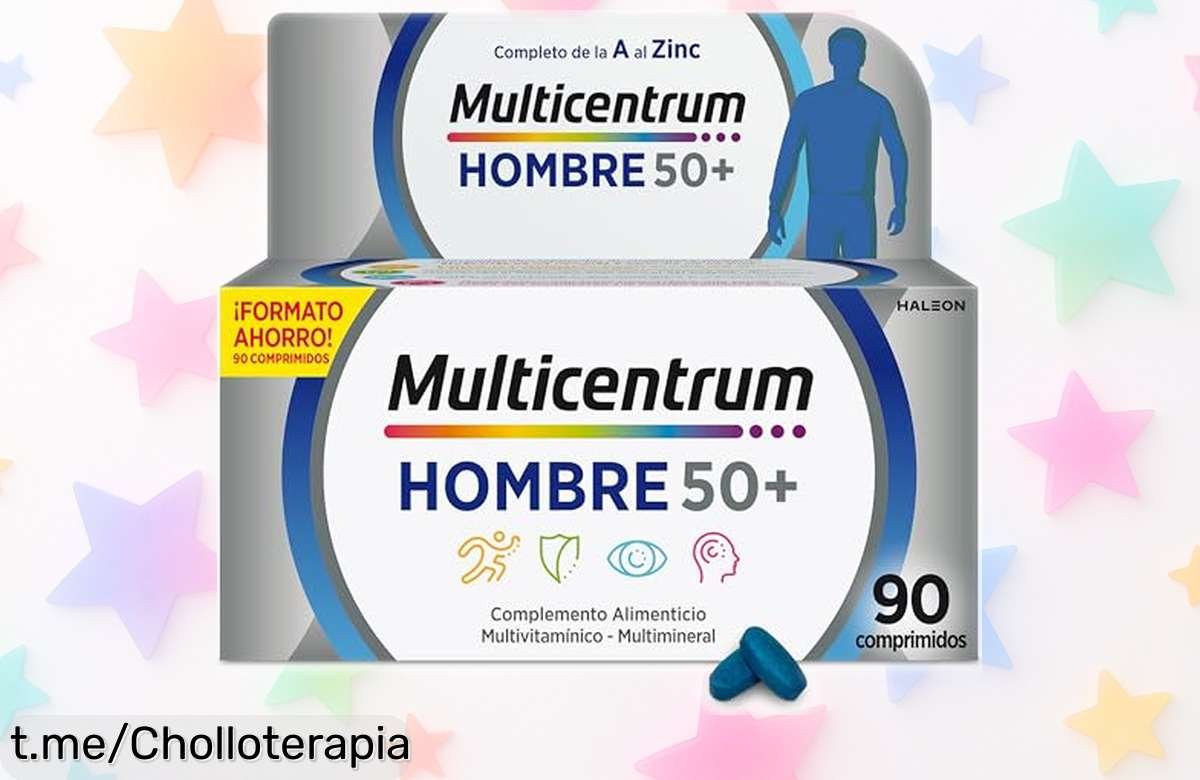 Multicentrum Hombre 50+: Multivitamínico que potencia tu energía y memoria, ahora a un precio de ganga. ¡No te quedes sin el vital apoyo que necesitas!