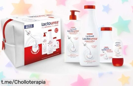 Neceser set de regalo corporal Lactourea Reparador de Lactovit: ¡ofertón para hidratar tu piel seca durante 72 horas! Solo hoy, disfruta este regalazo a un precio escandaloso.