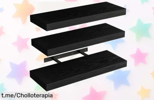 Organiza tu espacio con las increíbles baldas de pared HOMCOM: 3 niveles para libros, plantas y más, ¡aprovéchate del precio rebajado antes que se agoten!