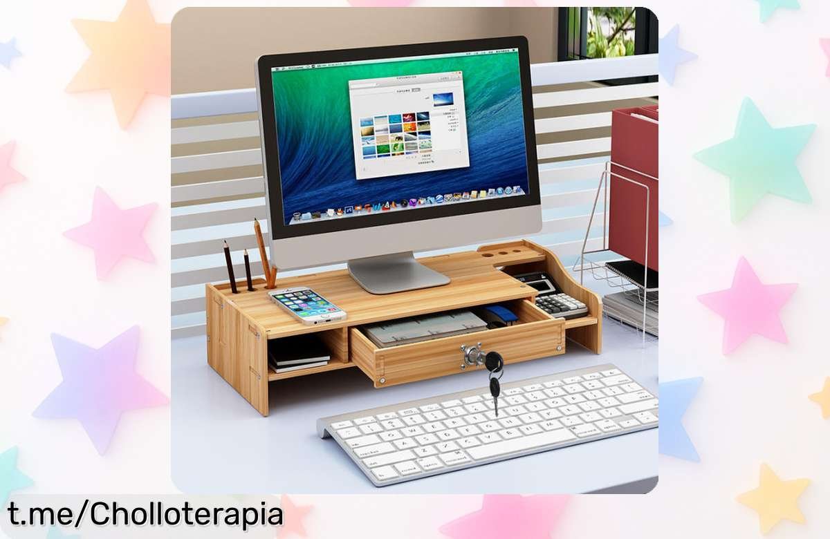 Organizador de escritorio de madera multifuncional para tu material de oficina a precio loco: ¡el chollo ideal que necesitas para ordenar y aprovechar cada rincón!