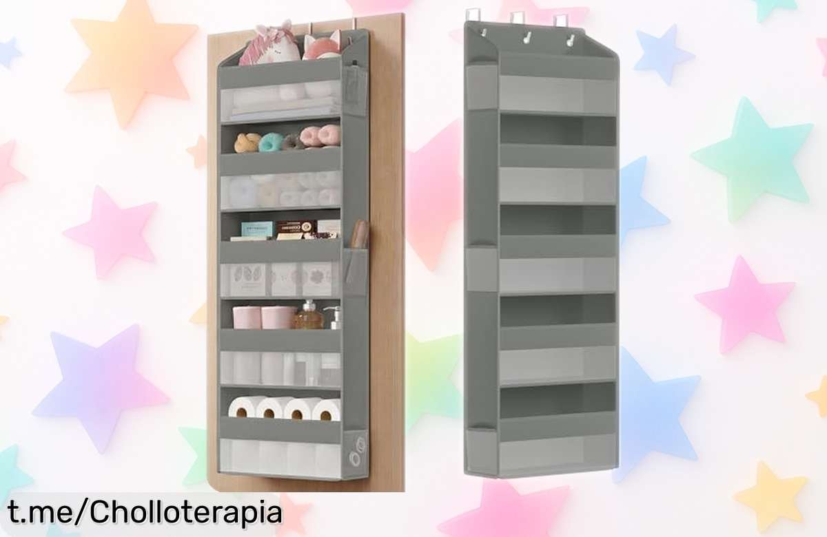 Organizador de puerta plegable SONGMICS, ordena tu espacio con este increíble chollo de 5 compartimentos y aprovecha cada rincón para sentirte más en casa.