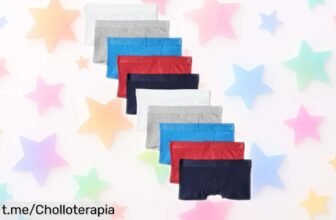 Pack de 10 calzoncillos bóxer infantiles de Amazon Essentials, ¡super ganga! Perfectos para que los peques jueguen cómodos y frescos. Aprovecha esta oferta antes de que se acabe.