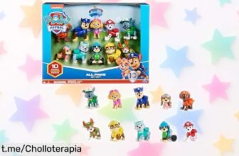 Pack de 10 figuras de la Patrulla Canina, edición aniversario, ¡un super chollo para que tus peques creen aventuras increíbles con sus héroes favoritos! No te lo pierdas.