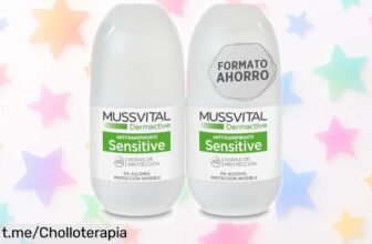 Pack de 2 desodorantes rollon Mussvital para piel sensible a un precio súper bajo; olvida el olor por 24 horas y mantén tu frescura siempre cerquita. ¡No lo dejes escapar!