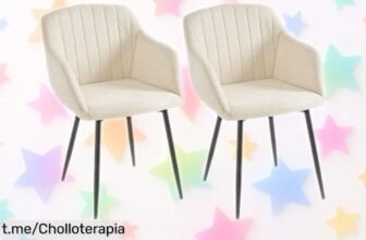 Pack de 2 sillas Goeurvant con reposabrazos: diseño increíble y resistencia total, a un precio rebajado que hará sonreír tu salón. ¡No dejes pasar este super chollo!