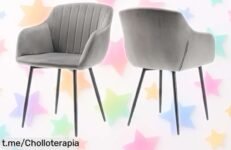 Pack de 2 sillas Goeurvant tapizadas en terciopelo, ¡rebajas impresionantes que harán brillar tu salón! No dejes pasar esta oportunidad para darle un toque único a tu hogar.
