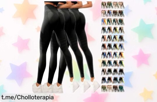 Pack de 3 leggings deportivos con efecto anticelulítico 3D a precio loco, entrenar y realzar tu figura nunca fue tan fácil: ¡no te quedes sin el tuyo ahora!