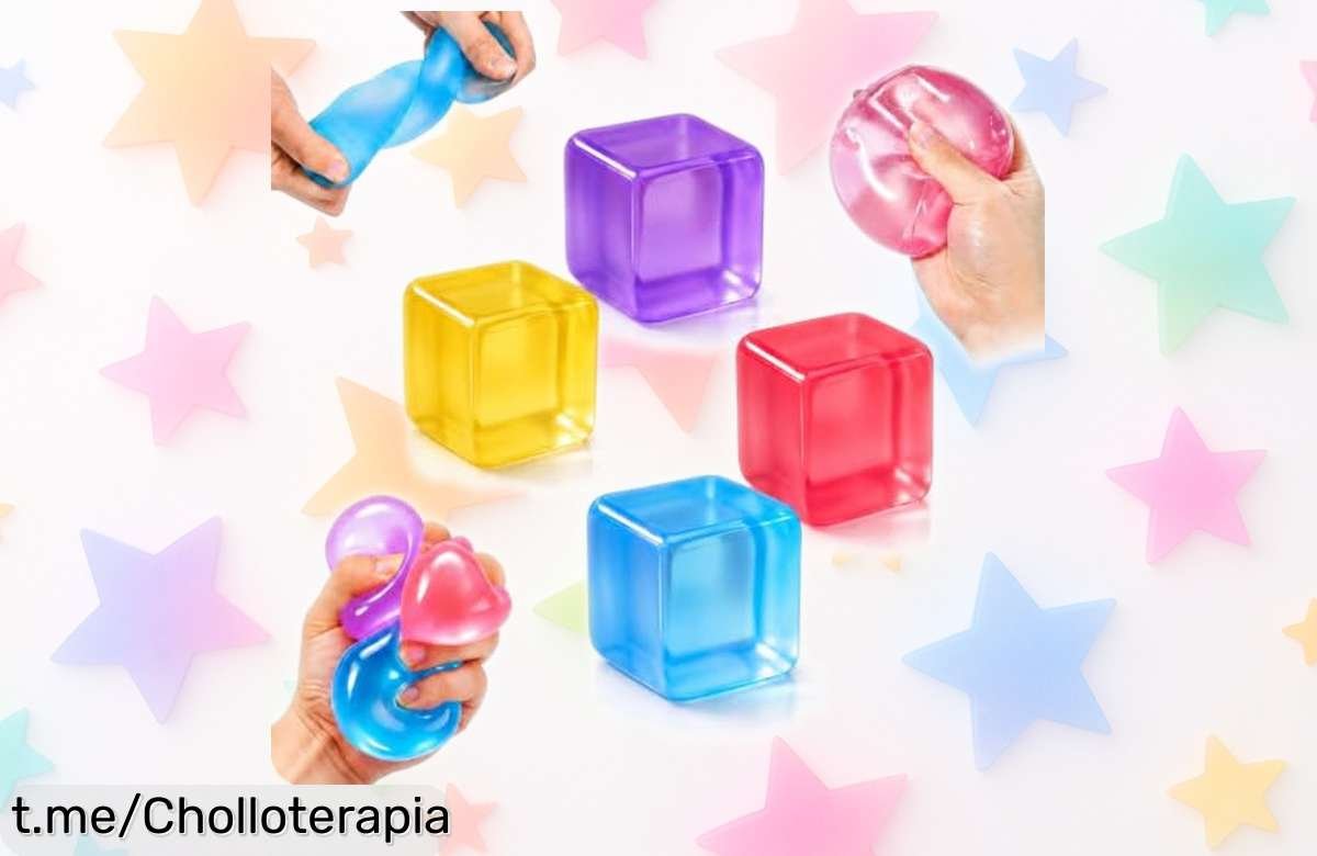 Pack de 4 cubos antiestrés HUQINXIN Glittere con purpurina, ahora a un precio rebajado que te hará sonreír: relájate y disfruta sin preocupaciones, ¡no esperes más para hacerte con ellos!