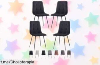 Pack de 4 sillas GrandCA HOME que transformarán tu comedor a un precio loco, montadas en un abrir y cerrar de ojos. ¡No dejes pasar esta oportunidad y dale nueva vida a tu hogar!