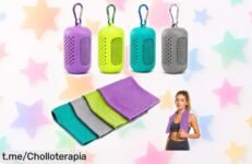 Pack de 4 toallas refrescantes de microfibra con funda de silicona, ¡nunca visto a este precio! Mantente fresco haciendo lo que amas y no te quedes sin ellas.