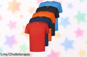 Pack de 5 camisetas técnicas Alpidex, transpirables y de secado rápido: ¡ofertón para brillar mientras haces deporte! No pierdas la oportunidad, siente la frescura en cada movimiento.