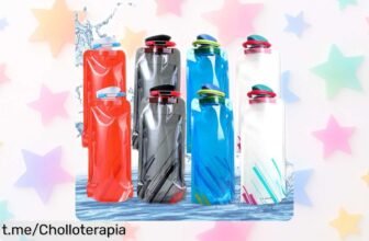 Pack de botellas de agua plegables 700 ml: el chollazo perfecto para tus aventuras al aire libre, ¡reutilizables y sin fugas! Llévalas contigo y mantente hidratado en cada paso.