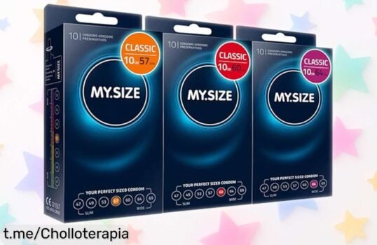 Pack de preservativos ultrafinos MY.SIZE con 30 unidades a precio loco, menos olores y alergias; ¡asegúrate momentos únicos y disfruta al máximo!